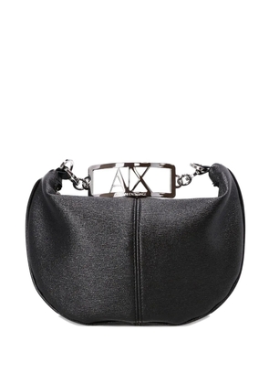 Armani Exchange logo-plaque chain clutch bag - Black