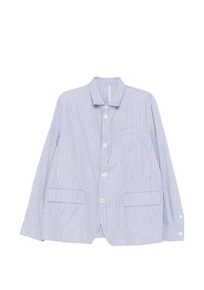 sacai striped poplin shirt jacket - Blue
