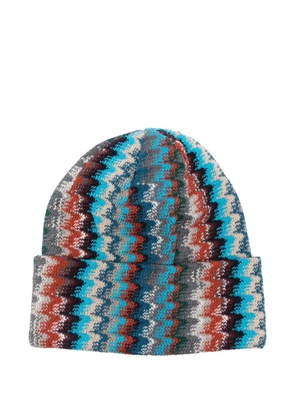 Missoni zigzag beanie hat - Blue