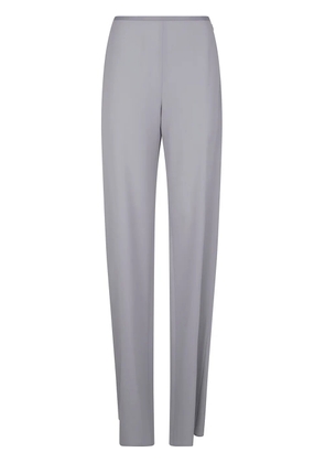 Emporio Armani cady-texture palazzo trousers - Grey