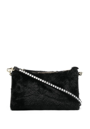 Manu Atelier faux-fur zipped bag - Black