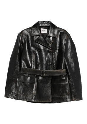 Miu Miu leather jacket - Black
