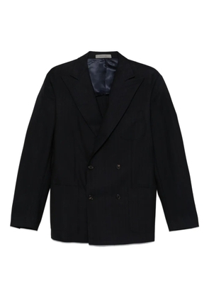 Corneliani pinstripe double-breasted jacket - Blue