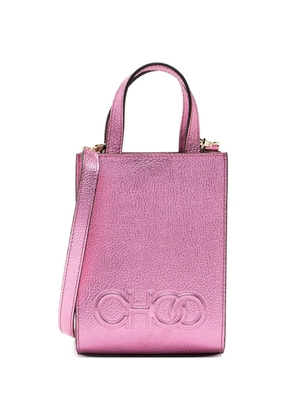 Jimmy Choo Pre-Owned mini metallic leather mini tote bag - Pink