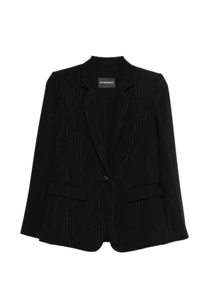 Emporio Armani striped single-breasted jacket - Black