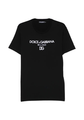 Dolce & Gabbana logo-embroidered T-shirt - Black