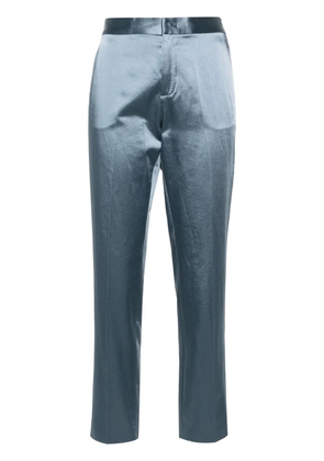 Fabiana Filippi tapered satin trousers - Blue