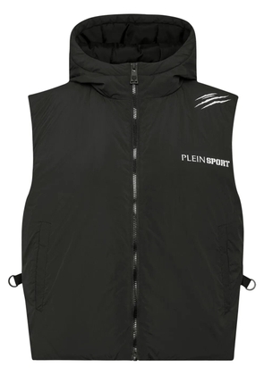 Plein Sport Scratch-print padded vest - Black