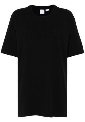 PINKO logo-embroidered T-shirt - Black