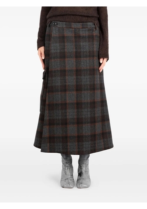 Société Anonyme check pocket-detail skirt - Grey