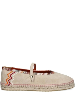 Missoni leather espadrilles - IVORY