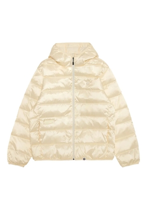 AAPE BY *A BATHING APE® Mooonface logo hooded down jacket - Neutrals