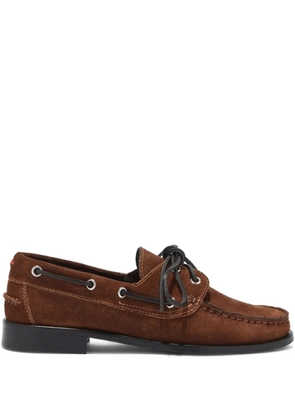 Aeyde Harris lace-up suede loafers - Brown