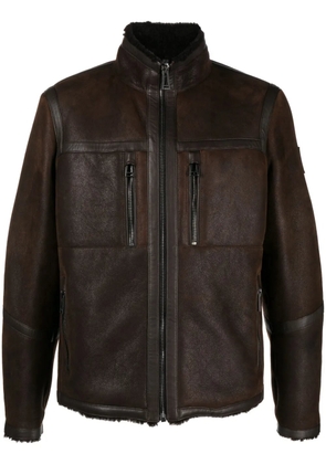 Belstaff Tundra zip-up leather jacket - Brown