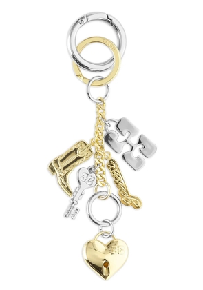 GANNI two-tone keyring - Gold
