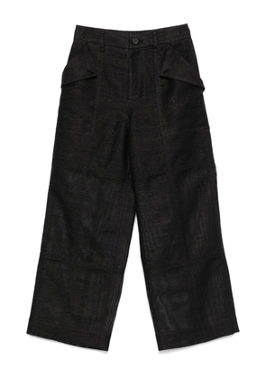 Issey Miyake patch-pocket trousers - Black
