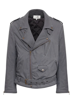 MM6 Maison Margiela belted zip-up biker jacket - Grey