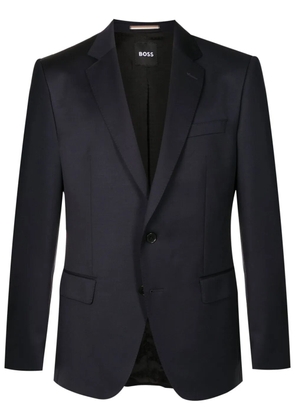 BOSS single-breasted fitted blazer - Blue