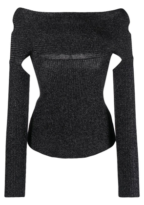 KHAITE Salma open-back top - Black