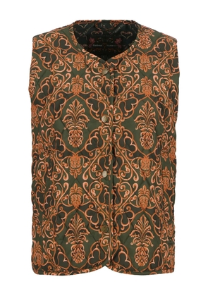 FARM Rio quilted patterned gilet - Green