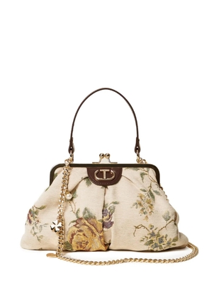 TWINSET floral jacquard cross body bag - Neutrals