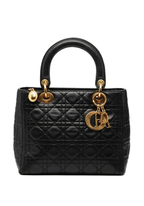 Christian Dior Pre-Owned 1997 Medium Lambskin Cannage Lady Dior satchel - Black