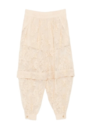 ZIMMERMANN Hypnotic lace floral trousers - Neutrals