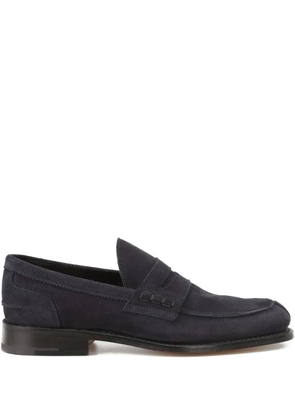 Tricker's penny-slot suede loafers - Blue