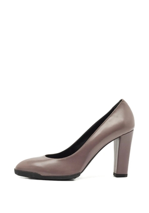 Tod's Vintage block-heel leather pumps - Purple