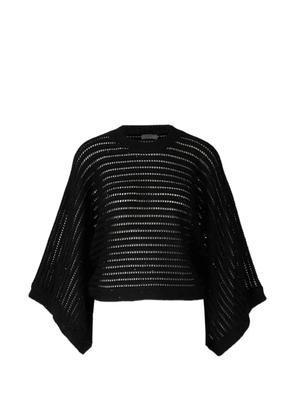 Peserico open-knit sweater - Black