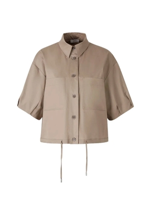 Peserico chest-pocket drawstring buttoned shirt - Neutrals
