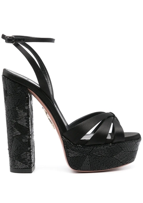 Aquazzura 135mm bead-embellished sandals - Black