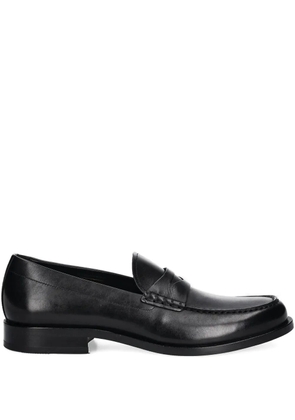 BOSS leather penny loafers - Black