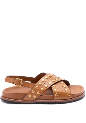 TWINSET stud-embellished sandals - Brown