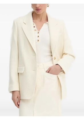 BOSS herringbone wool blazer - Neutrals