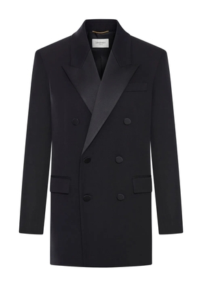 Saint Laurent double-breasted peak lapel blazer - Black