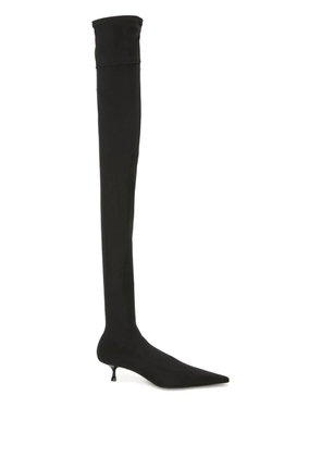 Victoria Beckham 45mm Sloan jersey pointed-toe boots - Black
