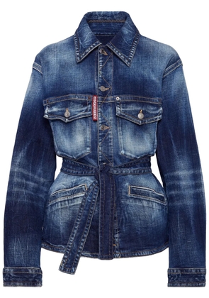 DSQUARED2 belted denim jacket - Blue