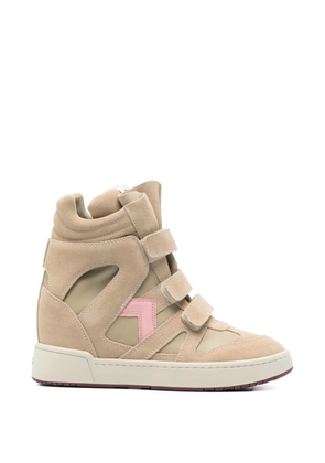 ISABEL MARANT high-top wedge sneakers - Neutrals