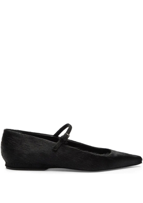 LouLou de Saison LEONE pony-effect leather mary jane flats - Black