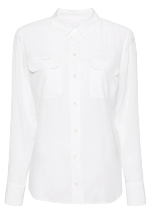 Equipment Signature silk shirt - White