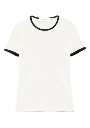 Aya Muse contrast-trim T-shirt - Neutrals