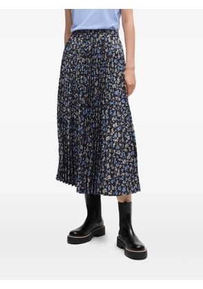 BOSS floral-print midi skirt - Blue