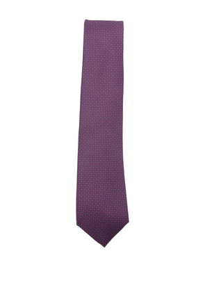 Errico Formicola patterned silk tie - Purple