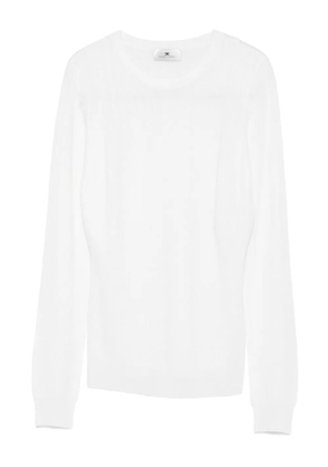 Elisabetta Franchi long-sleeve ribbed sweater - White