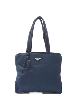Prada Pre-Owned 2000s triangle-logo shoulder bag - Blue