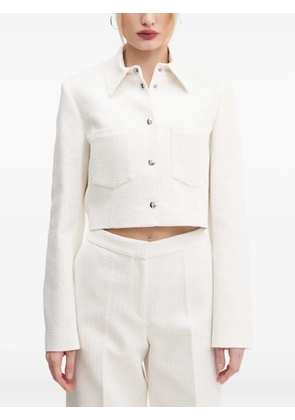 HUGO tweed shirt jacket - White