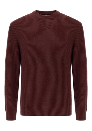 Boggi Milano ribbed crew-neck sweater - Red