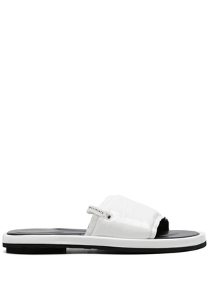 Premiata patent leather slides - White