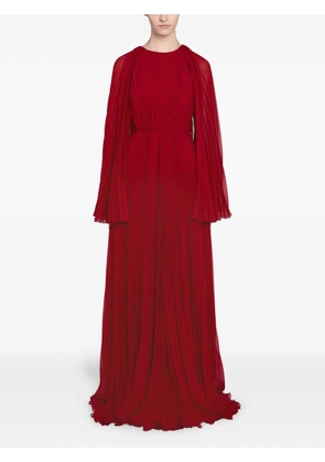 Giambattista Valli pleated cape-detail dress - Red